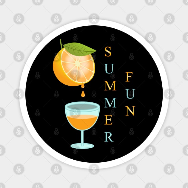 Orange Juice - Summer Fun Magnet by Designoholic